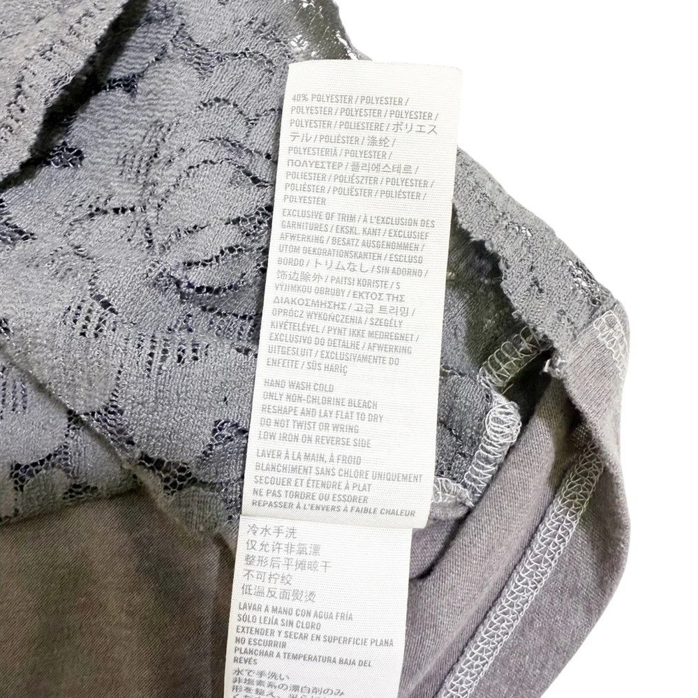 Hollister Y2K Lace Sheer Pocket Baby‎ Tee size M